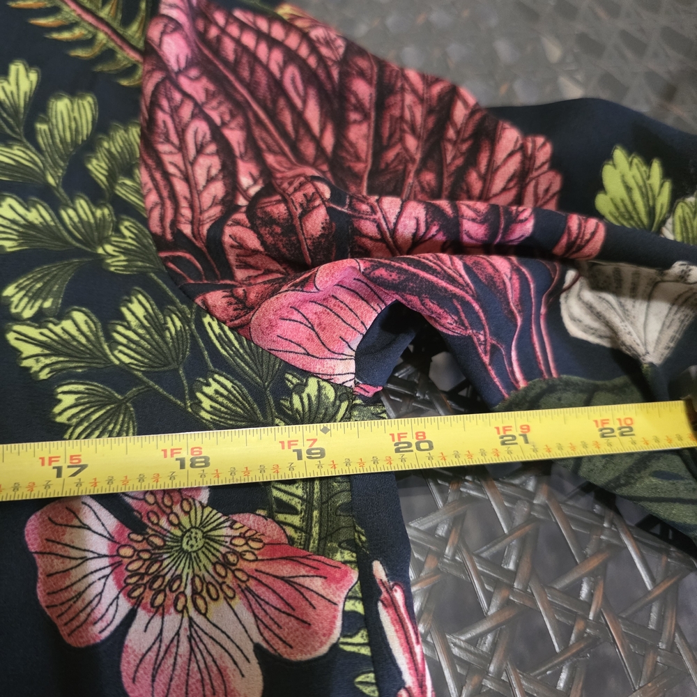 H&M Dark Moody Floral Pattern Long Sleeve Top - Picture 7 of 8